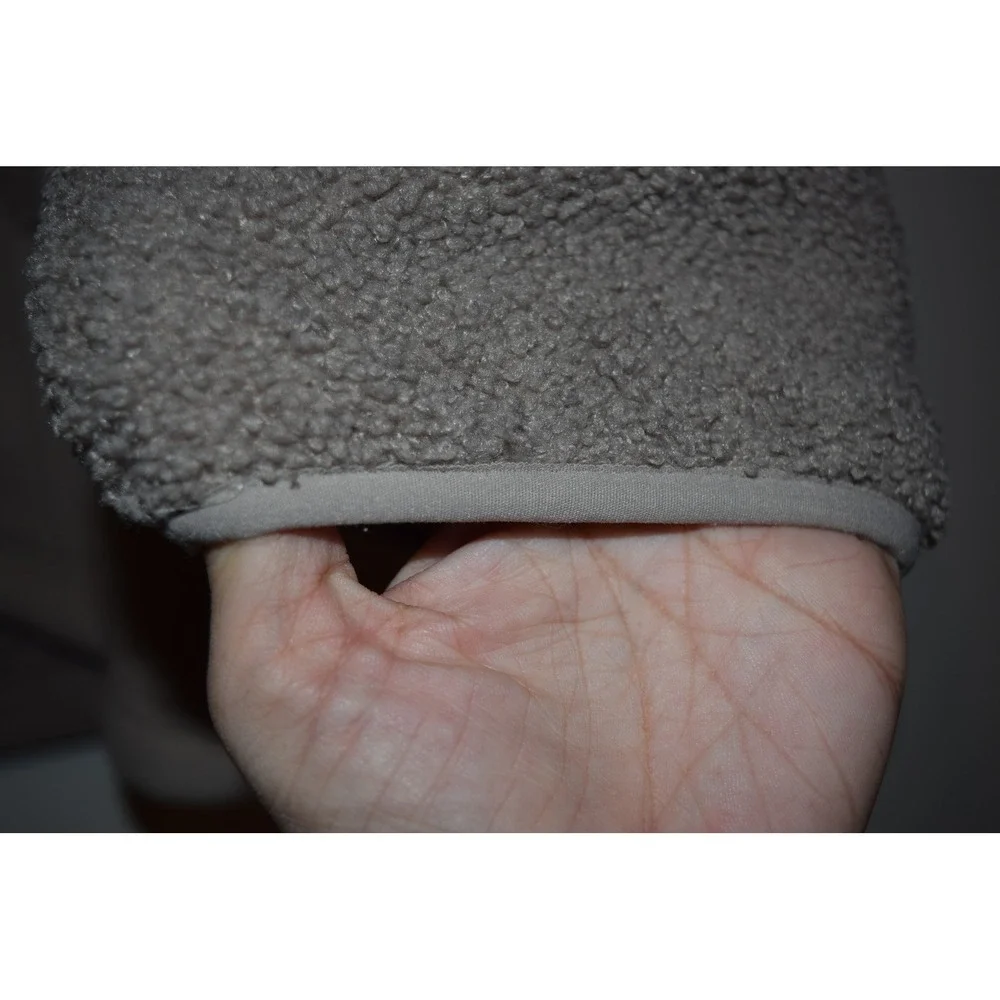Kookaburra UGG Women's‎ Cozy Fleece Coat Hooded Zip Up Sherpa Trim Taupe Medium